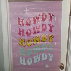 "Howdy" Wall Hanging 3 Ft X 4 Ft Canvas Picture NEW